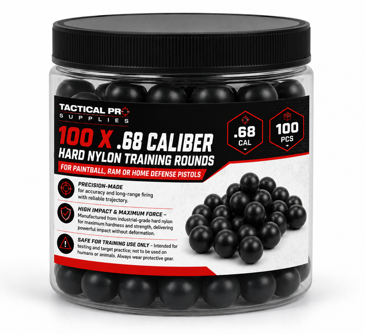 .68 caliber hard nylon projectiles